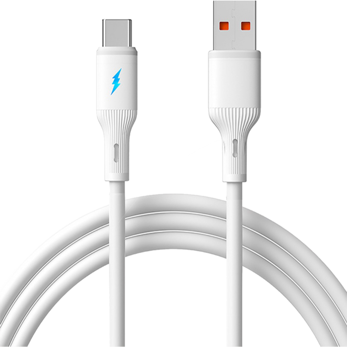 Ladekabel silikon USB-A til USB-C 3m
