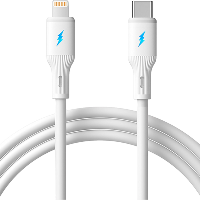 Ladekabel silikon USB-C til iphone-plugg 1m