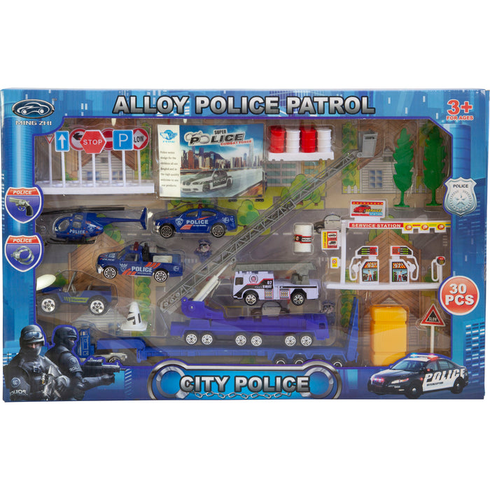 Politi og brannbiler