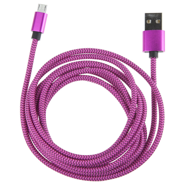 Ladekabel metallic for Android 2M Rosa