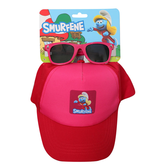 Smurf solbriller m/ caps rosa