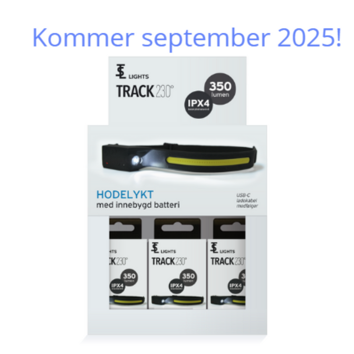 Hodelykt med innebygd batteri (utsending september 2025)