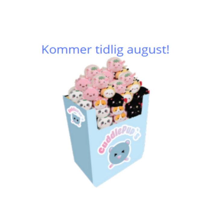 Cuddlepups i Gulv-display 40x60x70 cm (utsending fra tidlig august 2025)