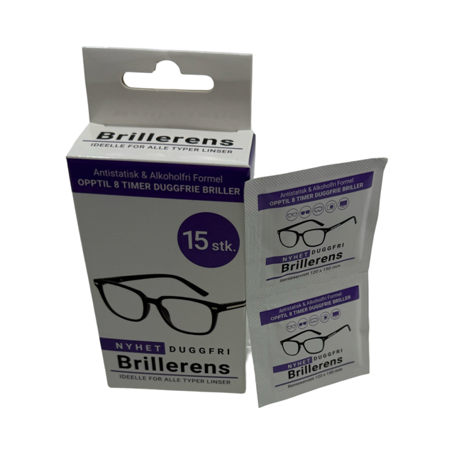 Brillerens Renseserviett 120 x 150 mm - 24pk