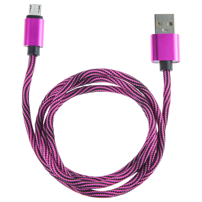 Ladekabel Regnbue for Android 1M Rosa